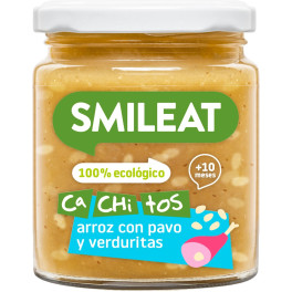 Smileat Tarrito Con Cachitos De Arroz Y Pavo Con Verduras