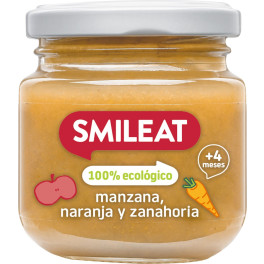 Smileat Tarrito De Manzana, Zanahora Y Naranja 130 G Eco