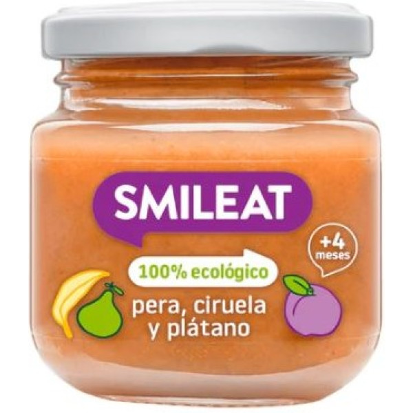 Smileat Tarrito De Platano, Pera Y Ciruela 130 G Eco