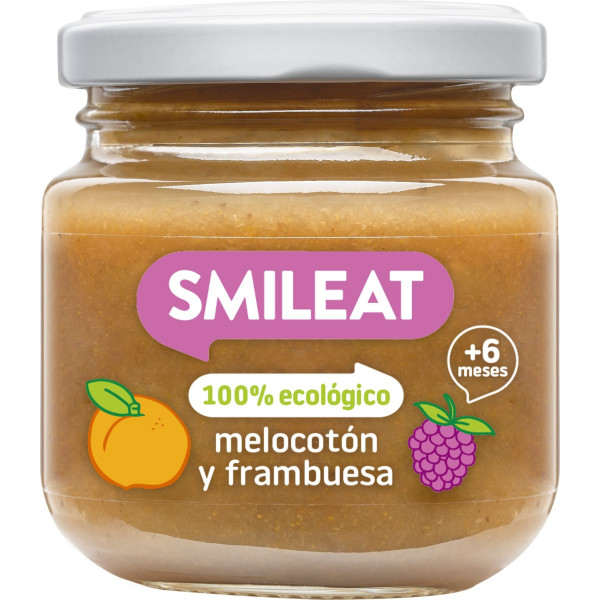 Smileat Pot De Framboise Et Pêche 130 G Eco