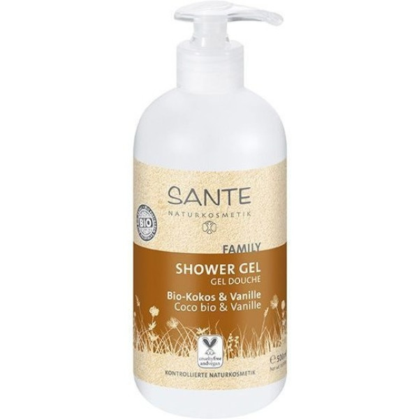 Sante Gel Douche Famille 500 Noix De Coco & Vanille Bio 500 Ml