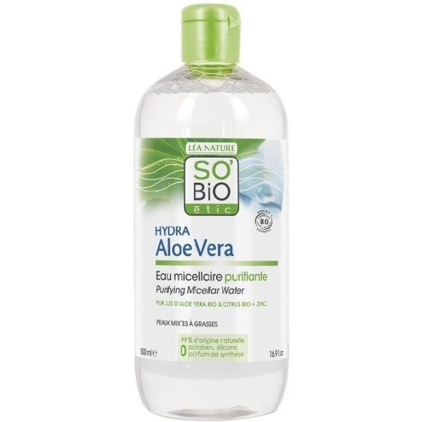 Sobio Eau Micellaire Purifiante Zinc, Aloe Vera & Tilleul Bi