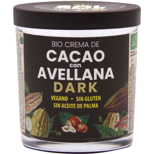 Solnatural Crema De Cacao Dark Con Avellanas Bio 200 G