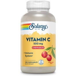 Solaray Vitamina C 500 Mg Sabor Cereza 100 Comp