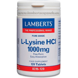 Lamberts L-lisina Hci 1000mg 120 Tabs