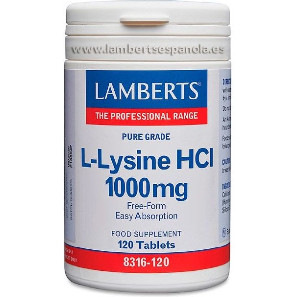 Lamberts L-lysine Hci 1000mg 120 Comprimés
