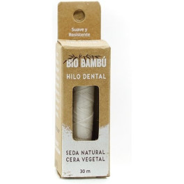 Bio Bambú Hilo Dental Seda Natural Con Cera Vegetal 30 Metro