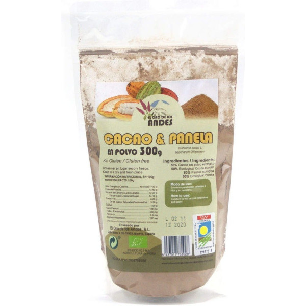 L'Or des Andes Cacao & Panela Poudre 300 Gr