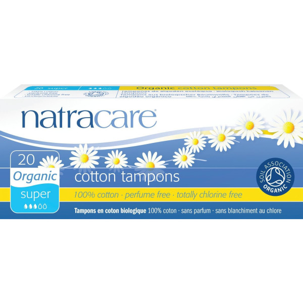 Natracare Tampon Sin Aplicador Super Super Cotton Tampons 2