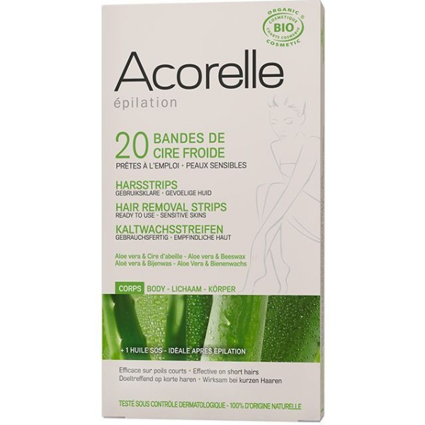 Acorelle Bandas Cera Fria Cuerpo 20 Uds 10 X 2 Uds