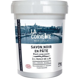 La Corvette Pasta di sapone nero Olio di lino 1kg