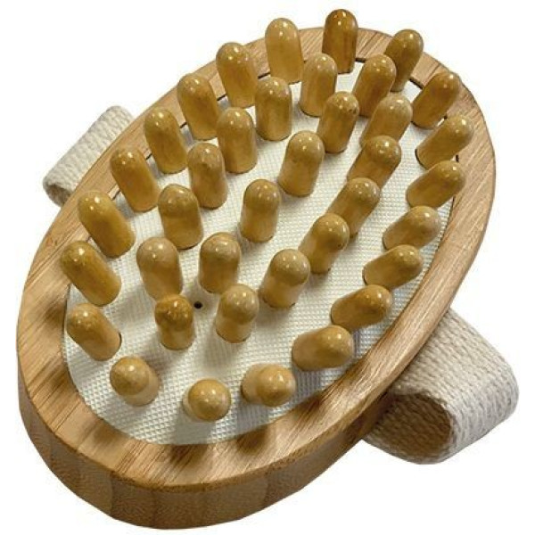 Brosse de massage anti-cellulite en bambou Naturabio