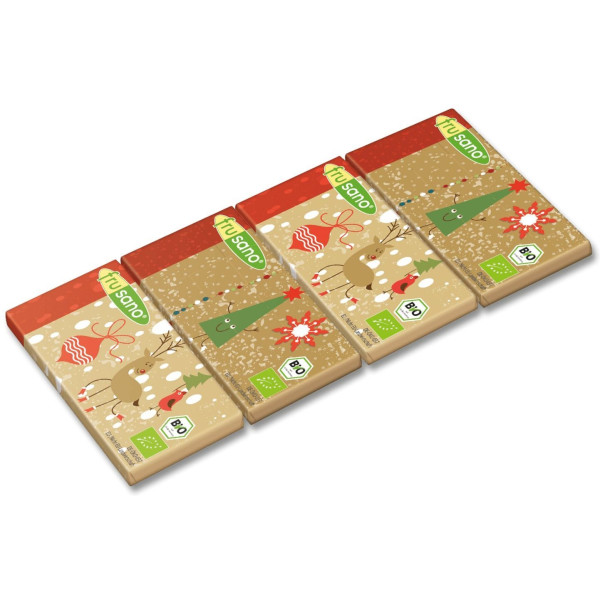 Frusano Chocolat au Lait Minis de Noël 4 Unités de 12,5 Gr