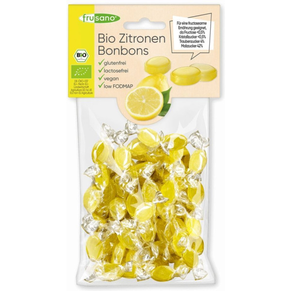 Frusano Bio-Zitronenbonbons 85 Gr