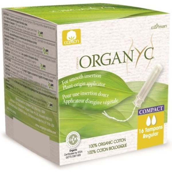 Organyc Tampons Reguliere compacte applicator Organyc 16 U