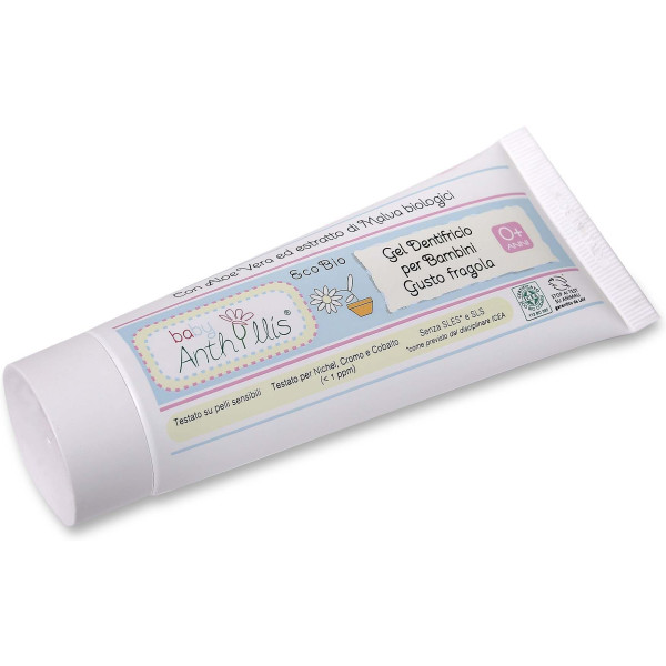 Anthyllis Baby Dentifricio Per Bambini Aloe Vera E Malva Eco 75 Ml