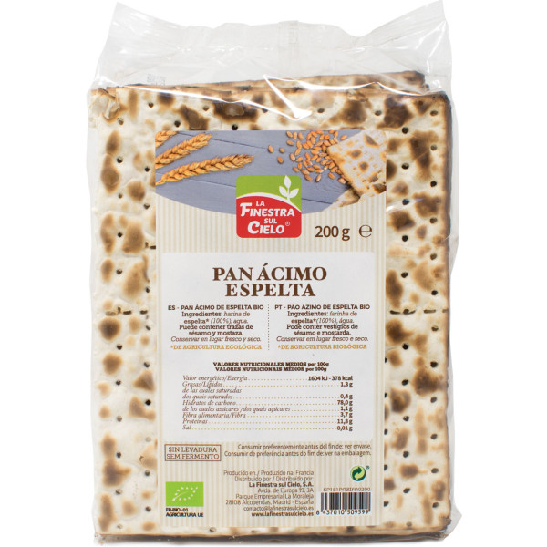 La Finestra Sul Cielo Pan ácimo De Espelta