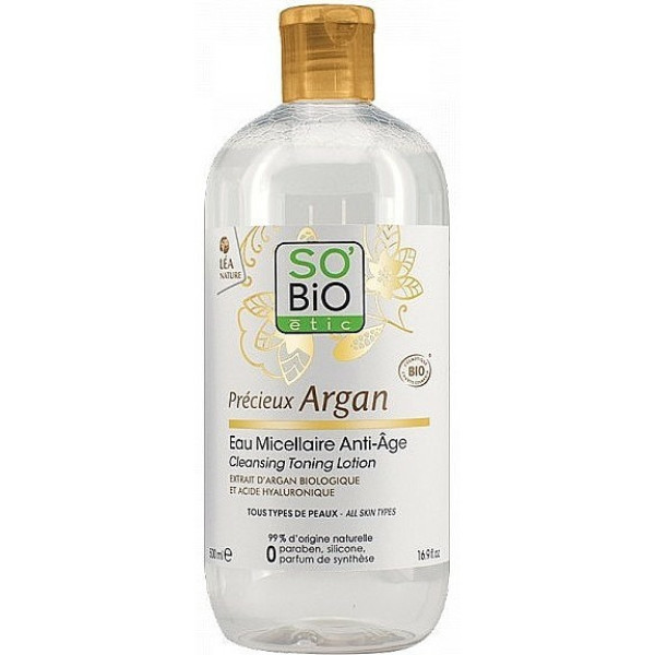 Sobio Anti-Aging Mizellenwasser Hyaluronsäure & Argan Bi