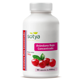 Sotya Rode Cranberry Concentraat 90 Caps van 650 mg - Voedingssupplement