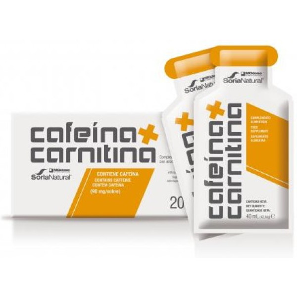 Soria Caféine Naturelle + Carnitine 20 Enveloppes Dose Unique X 40 Ml