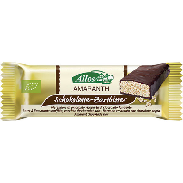 Barra Allos Amaranto Com Chocolate Amargo Bio 25 G