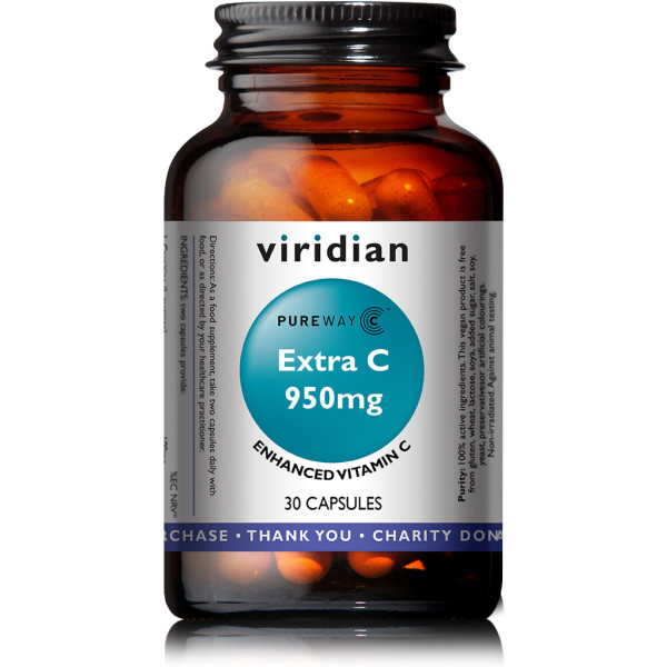 Viridian Extra Vitamin C 950 mg 30 VKapseln