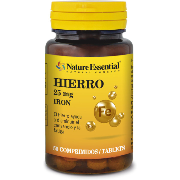 Ferro Essencial da Natureza 25 Mg 50 Comp