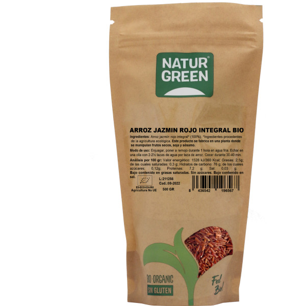 Naturgreen Bio Integral Riz Jasmin Rouge 500 Gr Doypack