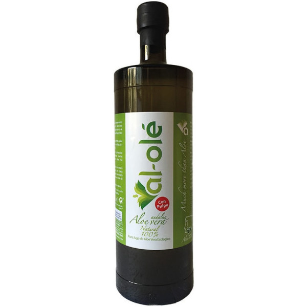 Al-olé Aloe Vera Saftflasche mit Fruchtfleisch 1 L