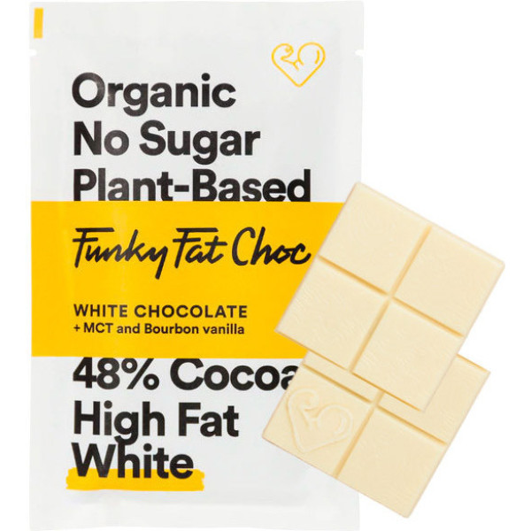 Funky Fat Foods Funky Fat Choc Chocolate Blanco Keto Orgánico 50 Gr