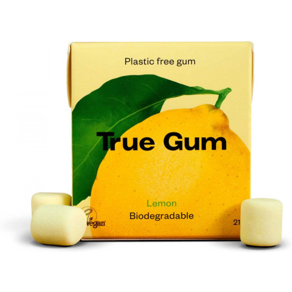 True Gum Lemon Plastikfreier Kaugummi 21 Gr