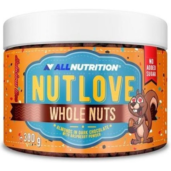 All Nutrition Mandeln mit dunkler Schokolade Nutlove Ganze Nüsse 300 Gr