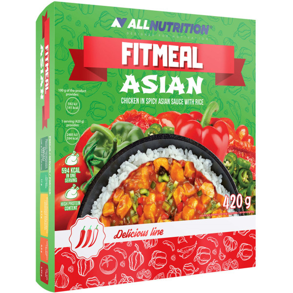 All Nutrition Reis mit Chicken Fitmeal Asian 420 Gr