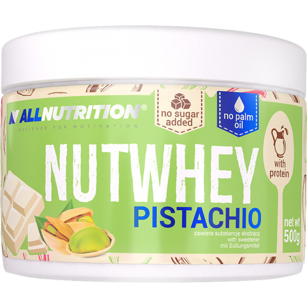 All Nutrition Weiße Schokoladencreme mit Pistazien-Nussmolke 500 Gr