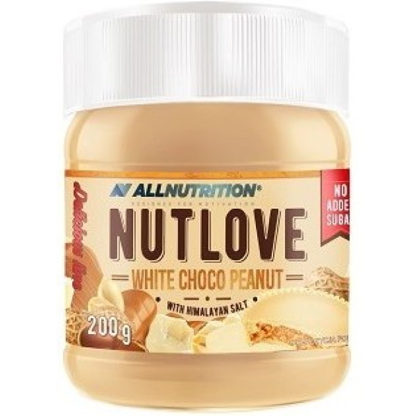 All Nutrition Chocolat Blanc et Crème de Cacahuètes Nutlove 200 Gr