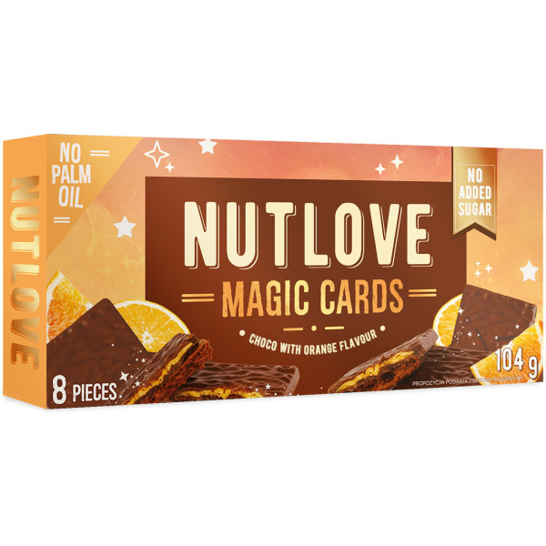 All Nutrition Chocolate Cookies mit Orange Nutlove Magic Cards 104 Gr