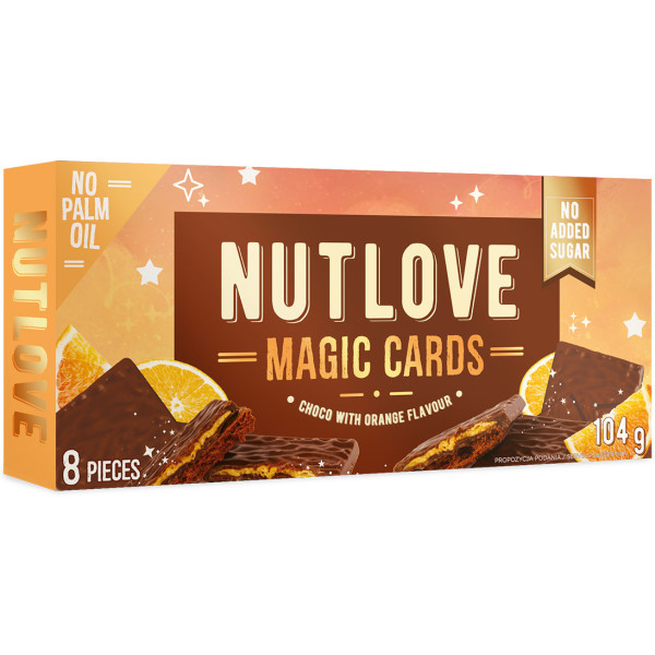 All Nutrition Biscotti al cioccolato con arancia Nutlove Magic Cards 104 Gr