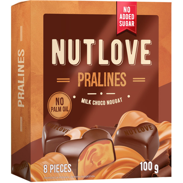 All Nutrition Milk Chocolate Pralines Nutlove 100 Gr
