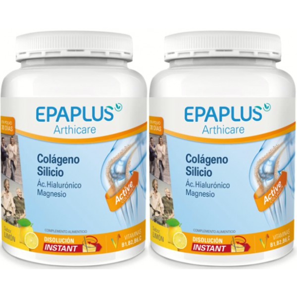 Pack Epaplus Collageen Silicium + Ac Hyaluronzuur + Magnesium 2 blikken x 326 gr