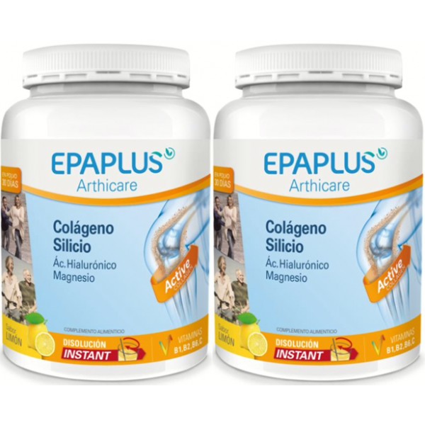 Pack Epaplus Collagen Silicon + Ac Hyaluronic + Magnesium 2 Dosen x 326 gr