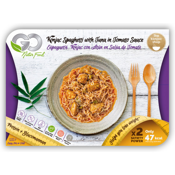 Natur Food Konjac Spaghetti mit Thunfisch in Tomatensauce 300 Gr