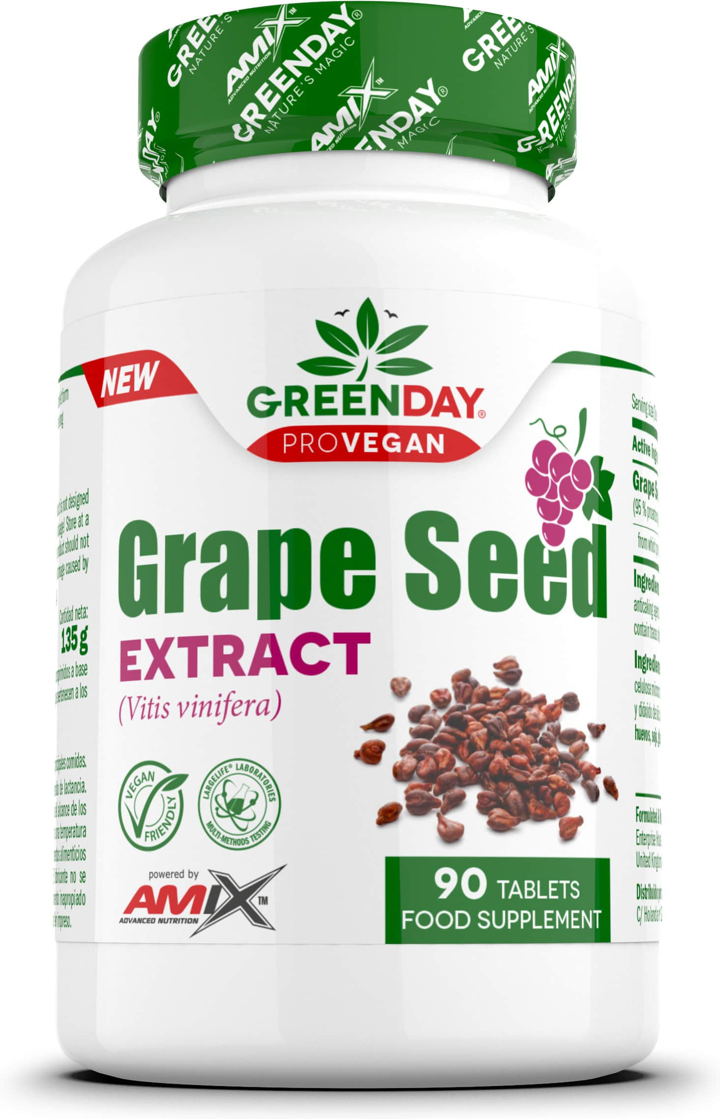 Amix Greenday extrait de pÃ©pins de raisin Provegan 90 onglets-image