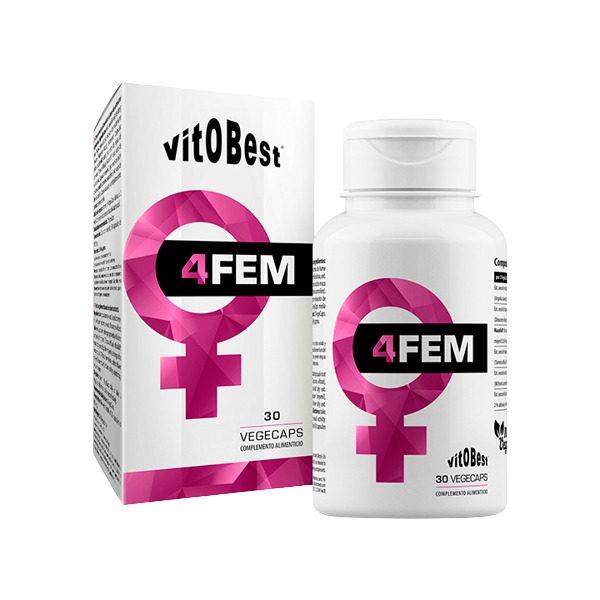 Vitobest 4fem - 30 Végécaps / Formule Naturelle - Augmentation du Désir et Santé Sexuelle Féminine