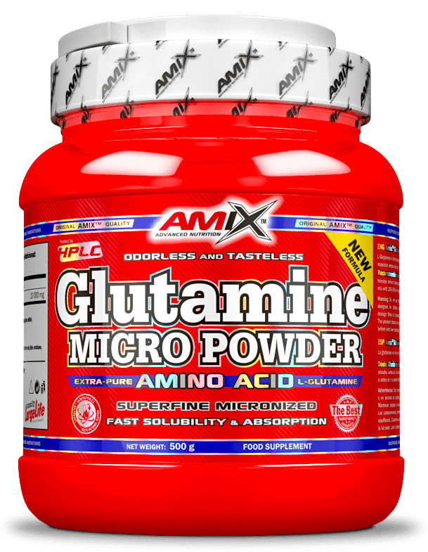 Amix Glutamina PÃ³ 500 Gr - RecuperaÃ§Ã£O - Contribui Para O Desenvolvimento Muscular - AminoÃ¡Cidos Essenciais - Ideal Para Atletas Gosto Neutro-image