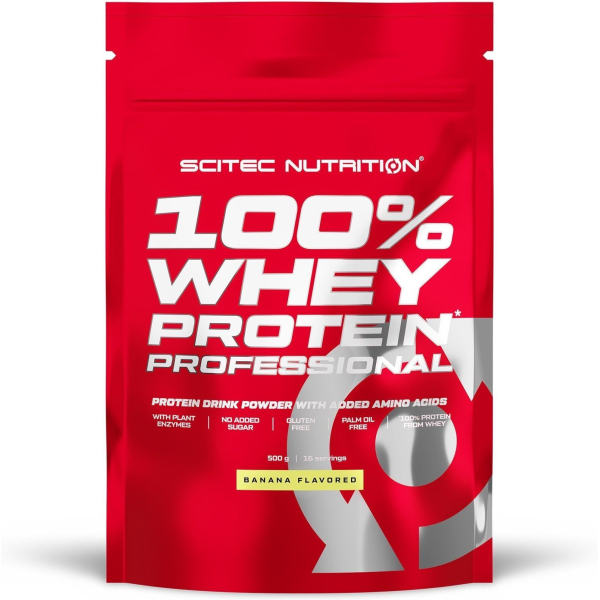 Scitec Nutrition 100% Whey Protein Professional 500 Gr - Fórmula Mejorada Sin Gluten Ni Azúcares