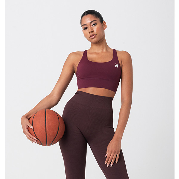 Biotech Usa Bella Sujetador Deportivo Con Tira Cruzada Burdeos