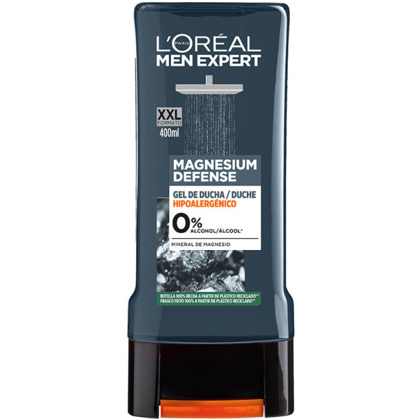 L\'oreal Men Expert Magnesium Defense Gel Doccia 0% 400 Ml Uomo