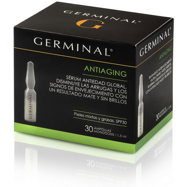 Germinal Deep Action Anti-Aging-Ampullen für Mischhaut und fettige Haut, 30 x 15 ml, für Damen