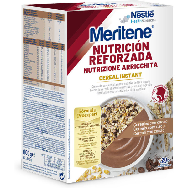 Meritene Cereal Céréales Instantanées Au Cacao 600 Gr