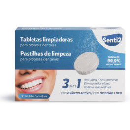Senti2 Tabletas Limpiadoras Para Dentaduras Postizas 30 Unidades Unisex
